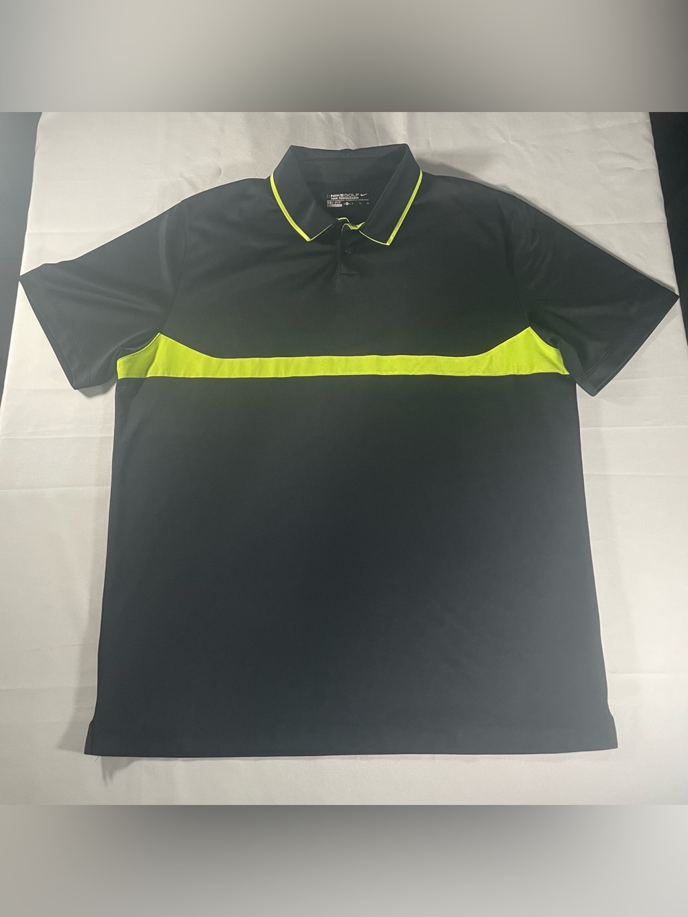 Nike Golf Tour Performance Dri-FIT Black Volt Polo Men’s XL